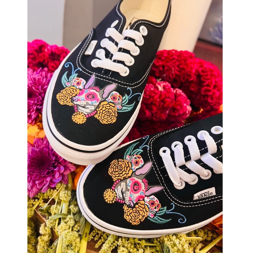 Vans Authentic Embroidered Day Of The Dead Sneakers